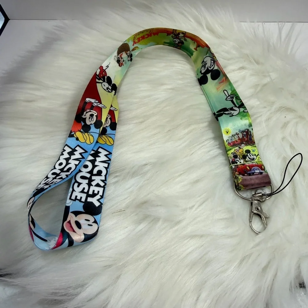 💙3/$20💙 Disney Mickey Mouse Multicolor Lanyard - Red, Blue, Green, Yellow🤍